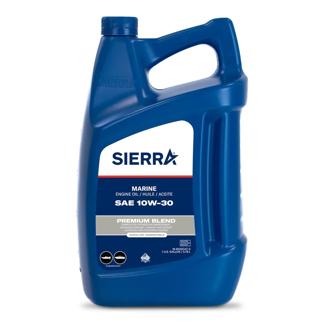 18-9420CAT-3 – SIERRAMARINE Oil, SAE 10W-30 Premium Blend 4-Stroke Catalyst Engine Oil 1 Gallon Jug Single NMMA FC-W ...